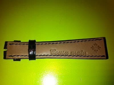 cousu main patek philippe|Genuine Patek Philippe Black Watch Leather Strap cousu main .